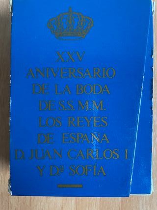6 Monedas del XXV aniversario Boda Reyes