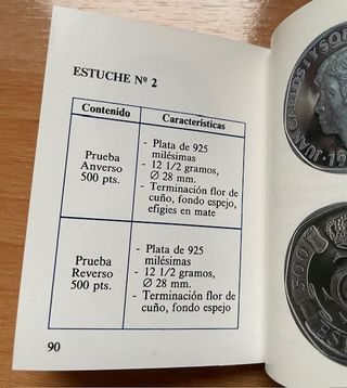 6 Monedas del XXV aniversario Boda Reyes