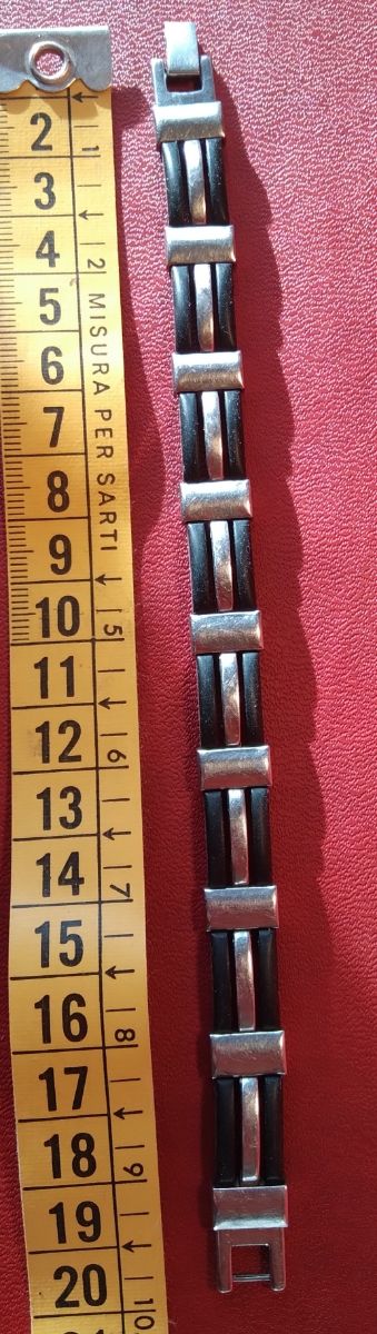 Bracciale uomo STEEL caucciù e acciaio