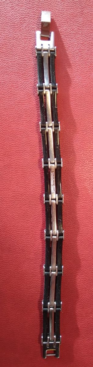 Bracciale uomo STEEL caucciù e acciaio