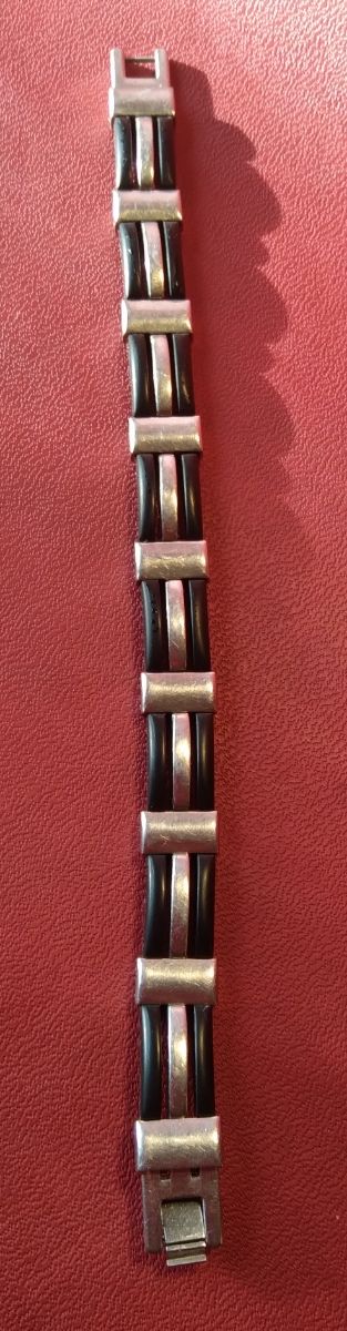 Bracciale uomo STEEL caucciù e acciaio