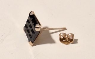 Lote pendientes plata 1ª ley circonita facetada