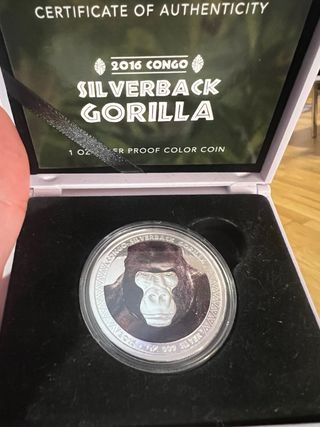 Onza plata Congo Gorila 2016 🦍 🇨🇬