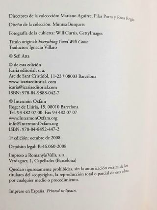 TODO LO BUENO LLEGARÁ de Sefi Atta