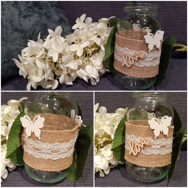 Decorazione di bottiglie di vetro per matrimoni ed eventi