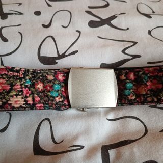 Cinturón flores pana vintage