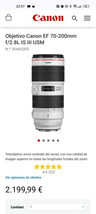 OBJETIVO CANON EF 70-200MM F/2.8L USM
