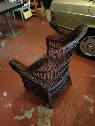 Sillón de Mimbre años 80