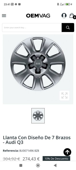 4 Llantas y 4 neumáticos nuevos