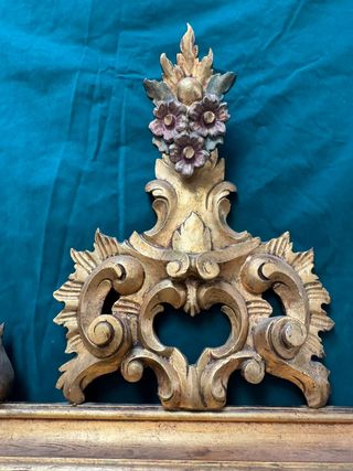 Gran marco cornucopia con lámina de Virgen