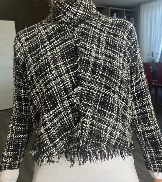 Maglia bianco/nera Zara taglia XS