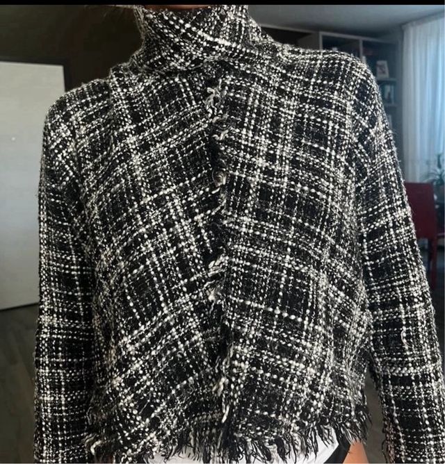 Maglia bianco/nera Zara taglia XS