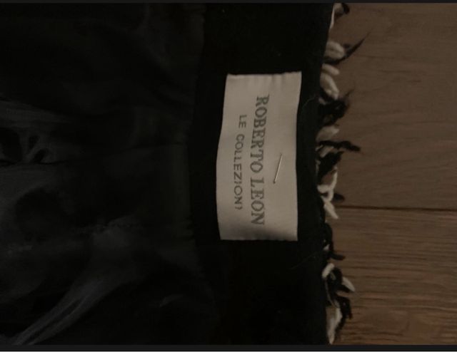 Cappotto nero/bianco Roberto Leon taglia 42