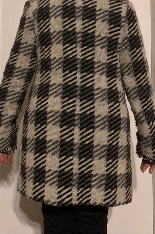 Cappotto nero/bianco Roberto Leon taglia 42