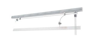 N. 2 Tende semi-opache bianche 202 x 49+bacchette