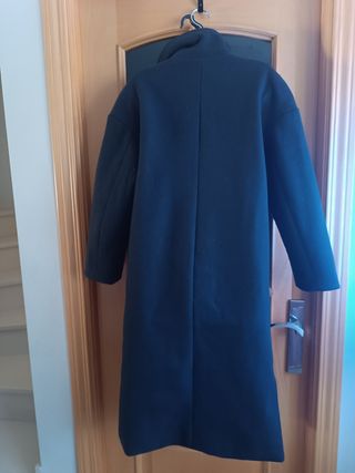 Abrigo lana azul marino corte recto Lefties S