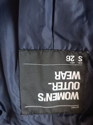 Abrigo lana azul marino corte recto Lefties S