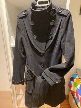 Abrigo parka paño mujer