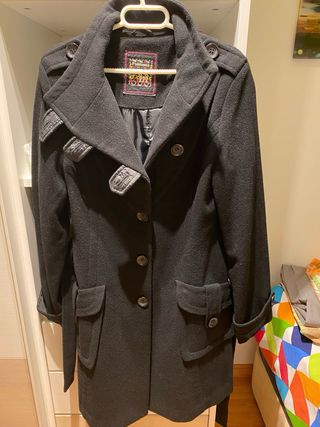 Abrigo parka paño mujer