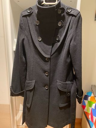 Abrigo parka paño mujer