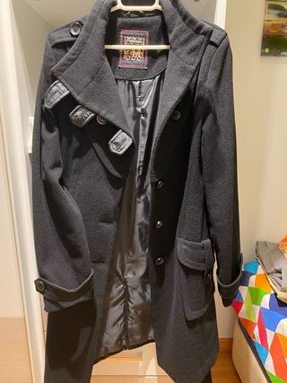 Abrigo parka paño mujer