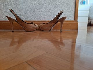 Zapatos ante piel tacón Gloria Ortiz