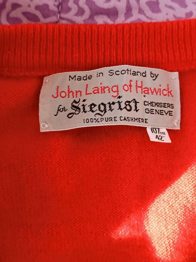 Jersey John laing de 100% cashemire escocesa