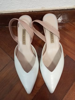 ZAPATOS TACON BAJO ZARA BASIC T.40