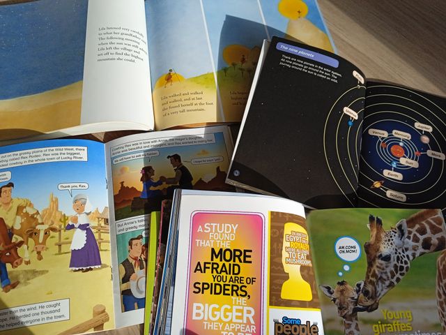 Libros en inglés para niños, lote de 4.