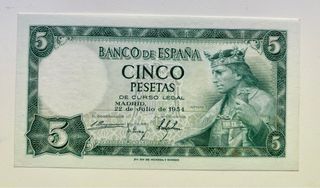 Billete 5 Pesetas 1954 SC