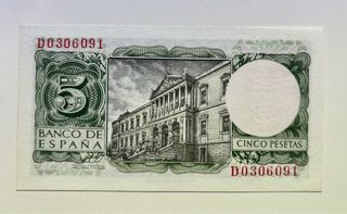 Billete 5 Pesetas 1954 SC