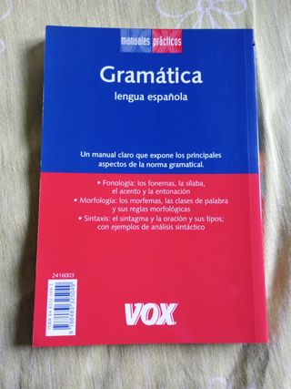 Gramática lengua española