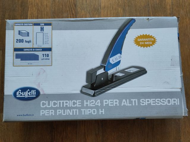 Cucitrice H24 Buffetti da tavolo alti spessori