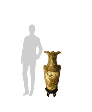 Jarrón vintage Satsuma, China.