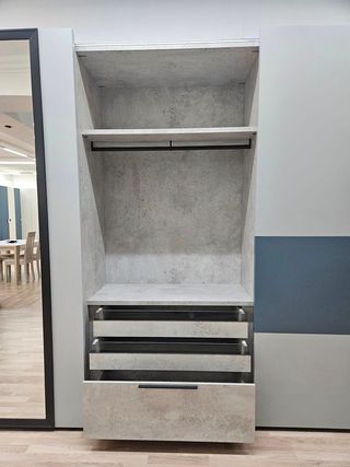 24522 ARMARIO 3P CORREDERA (GRIS-AZUL) *NUEVO EXP*