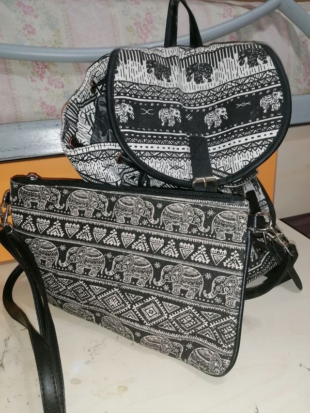 Zainetto fantasia elefante B/W