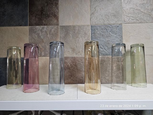 6 Vasos de tubo