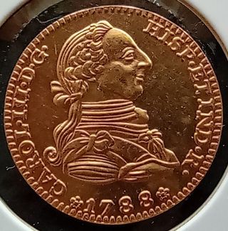 RÉPLICA de 2 Escudos 1788 CARLOS III