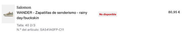 Salomon Zapatillas de senderismo, talla 40 2/3