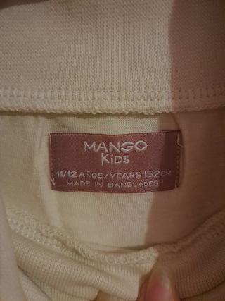 Camiseta básica cuello alto Mango