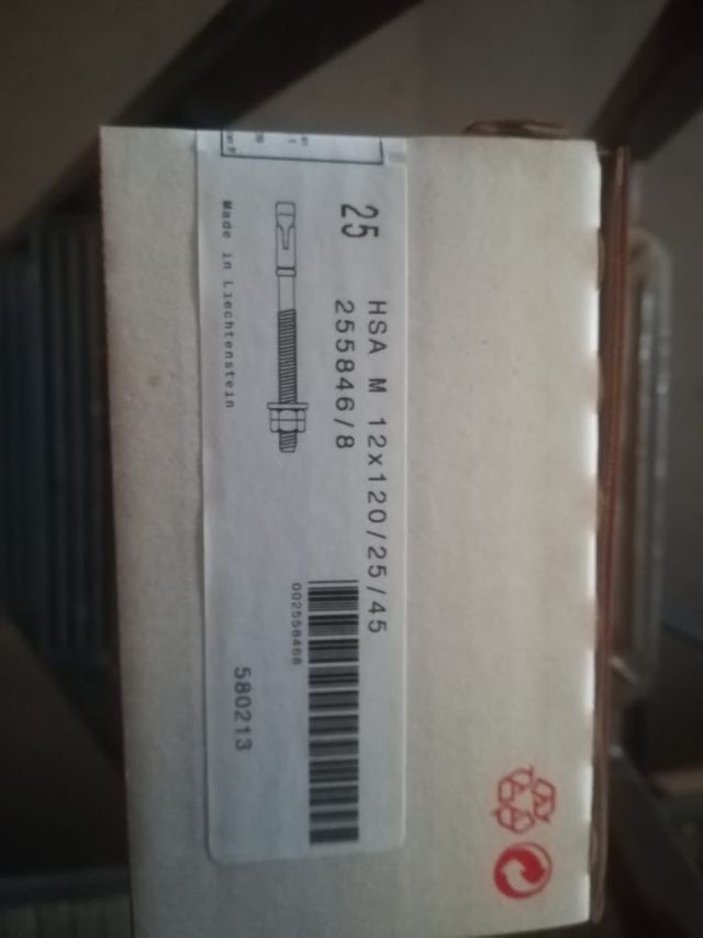 Tasselli Hilty HSA M 12x120/25/45 cod 255846/8