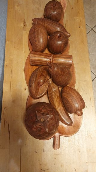 Centrotavola vassoio+10 pezzi Frutta