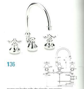 Set rubinetti GS Armonia nero-ottone