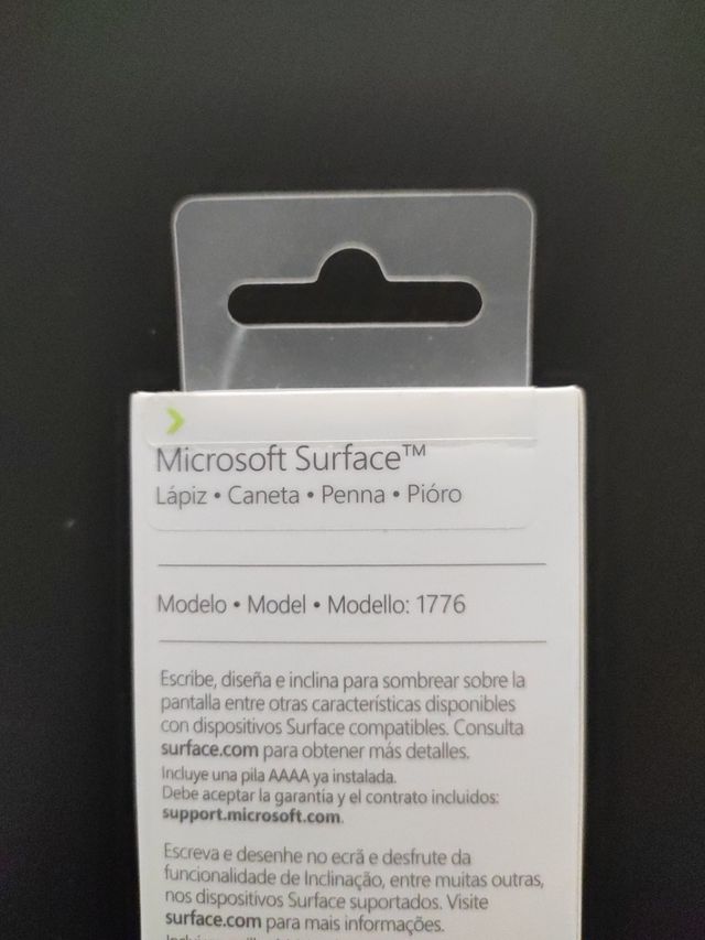 Lápiz Microsoft para Surface sin abrir