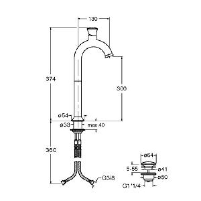 Rubinetti lavabo-bidet Cristina Fontana cromo