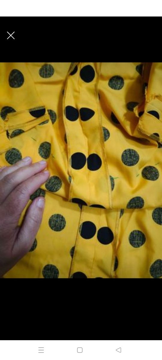 Traje de flamenca sin terminar