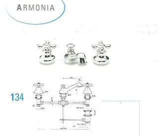 Set rubinetti lavabo-bidet GS Armonia bianco-otton