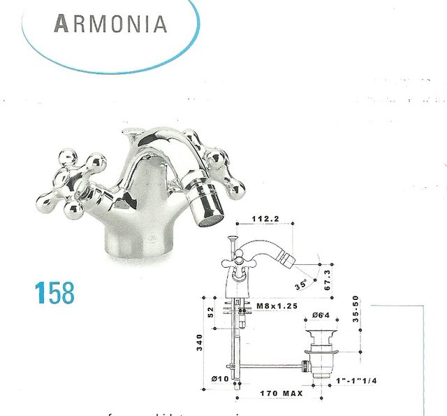 Set rubinetti GS Armonia bianco-cromo