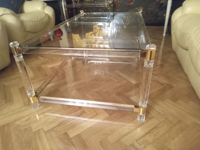 Mesa centro metacrilato y camarera