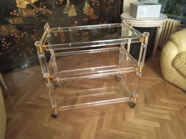 Mesa centro metacrilato y camarera